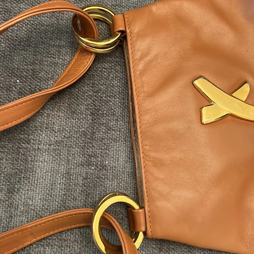 Small Paloma Picasso shoulder handbag also cross body bag caramel color - Picture 5 of 5